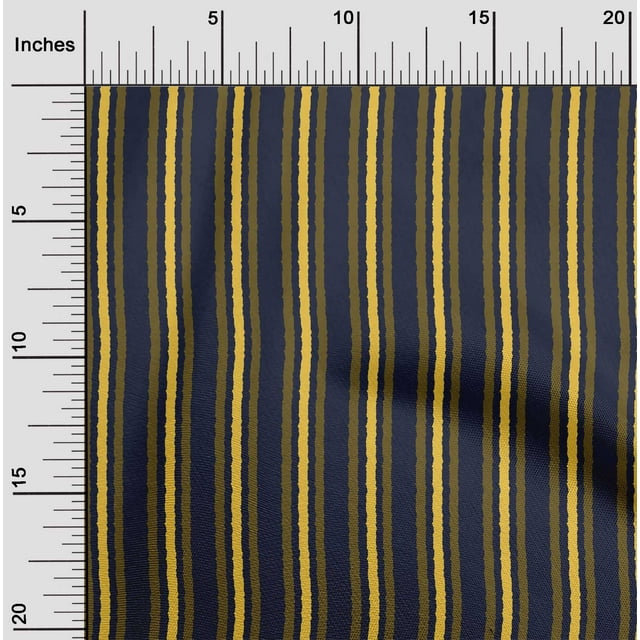 oneOone Tissu Popeline de Coton à Rayures Imprimé Bloc 42 Pouces de Large