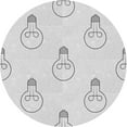 thumbnail image 1 of Ahgly Company Indoor Round Patterned Platinum Gray Area Rugs, 5' Round, 1 of 6