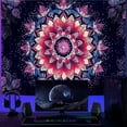 thumbnail image 2 of SOFIKAANMU Blacklight Mandala Tapestry Wall Hanging Bohemian Wall Decor Psychedelic Peacock Indian Hippie Wall Art Boho College Dorm Beach Throws Table Cloth Bedding Tapestry 60*80in, 2 of 6