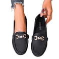 thumbnail image 6 of Womens Classic Slip On Loafer Flats Horsebit Decor Faux Leather Upper Non Slip Soft Sole for Office Work Commute Business Casual Daily Wear Shoes 43, 6 of 6