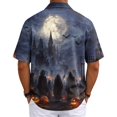 thumbnail image 6 of Men's Halloween Shirts Skeleton Witch Hat Graphic Collared Casual Tees Pumpkin Print Short Sleeve Horror Cute T Shirt 3XL, 6 of 6