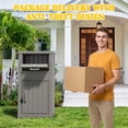 thumbnail image 4 of Nihsuao Package Delivery Box Outdoor with Lockable Secure, Waterproof & UV-Resistant, Anti-Theft Parcel, Large Double Wall Resin Outdoor Deck Box for Porches, Patios, Curbside, (Gray), 4 of 8