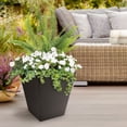 thumbnail image 5 of TierraVerde Avondale Smooth Planter Black 14"H, 5 of 5