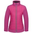 thumbnail image 2 of Little Donkey Andy Women's Lightweight Insulated Hybrid Jacket for Hiking Running Ski Warm Rose XL, 2 of 7