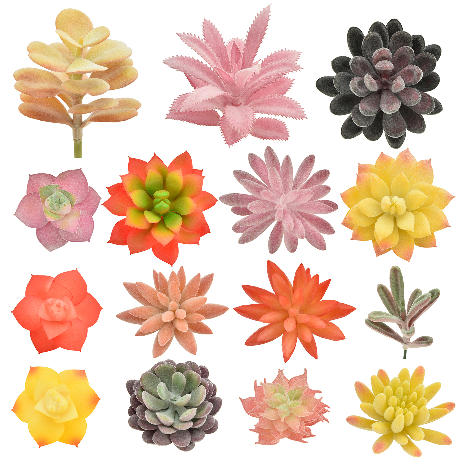 Thatswut - 15 Pack Bulk Large Assorted Realistic Artificial Faux Succulents Aloe Plants Realistic Fake Succulent Plants