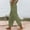 Army Green plus size straight leg trousers a1, variant on Cagogo Women Plus Size Straight Leg Trousers Elastic Waist Ankle Pants with Pockets Casual Solid Vacation Palazzo Pants Comfy Lounge Travel Beachwear Work Clothes, Yellow XL