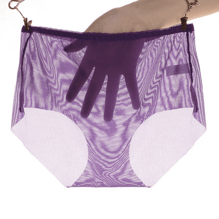 Fulorrnie Underwear for Women Comfort Seamless Breathable Cheeky Panty Elastic Waist Stretchable Ventilated Panties  Purple  XXXL