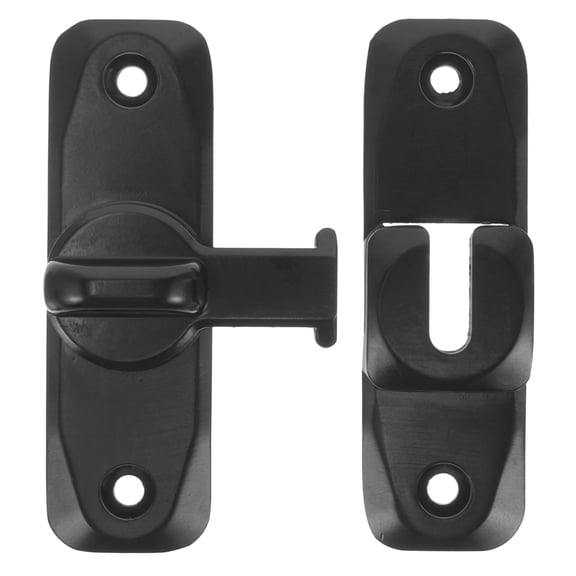 WHAMVOX Garage Door Lock with Enhanced Security for Home Use Made of Zinc Alloy Black Color 90 Degree Latch