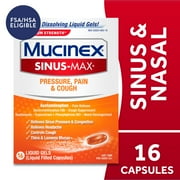 Mucinex Sinus Max Pressure, Pain & Cough Medicine, 16 Liquid Gels