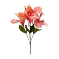 thumbnail image 2 of 2 Pack Artificial Hibiscus Flowers, 5 Heads Each Silk Artificial Floral Arrangement for Home Decor Living Room Table Centerpiece, Tropical Bouquet for Vase Wedding and Boho Style Decoration, 2 of 7