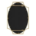 thumbnail image 4 of Kate and Laurel Rateau Modern Scalloped Oval Wall Mirror, 20 x 30, Gold, Elegant Wall Decor with Rounded Mirror and Scalloped Outer Frame for Trendy Concentric Design, 4 of 8