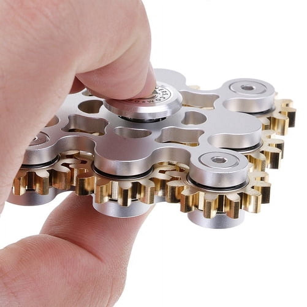 G9 Nine-Bearing Gear Metal Fidget Spinner – Maximum Spin Time – Precision Engineered – Smooth & Silent Rotation – Ultimate Stress Relief & Focus Tool