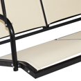 thumbnail image 4 of Costway 3 Person Outdoor Patio Swing Canopy Awning Yard Furniture Hammock Steel Beige, 4 of 6
