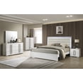 thumbnail image 5 of Olivia Full Bed: LED Headboard, White Wood Frame, Full Size, Contemporary Bedroom Furniture (NJ) - Modern Style, 5 of 6