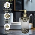 thumbnail image 6 of Decozen Gifts for Mom - Premium Frosted Glass Lotion Dispenser for Mother's Day Gifts, Bathroom Decor, Soap Dispenser, Glass Pump Bottle, Liquid Hand Soap Bottle - Mothers Day Decor, 6 of 9
