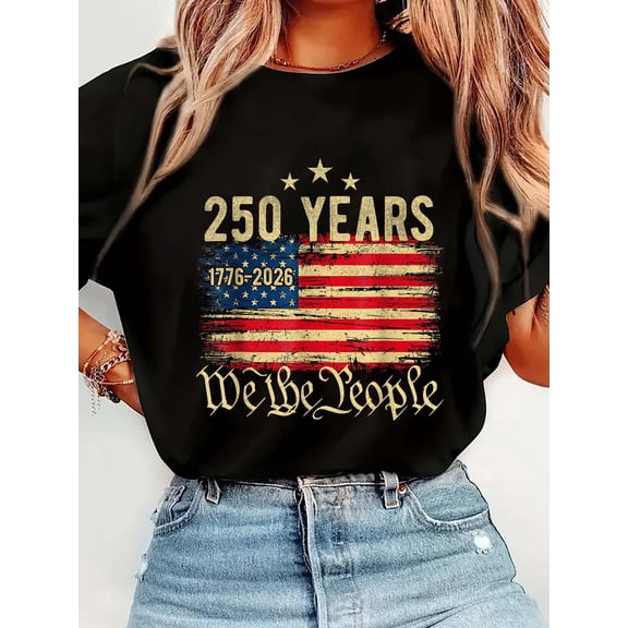250 Years American Flag 250th Anniversary USA 4th of July T-Shirt