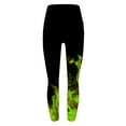 thumbnail image 4 of DDAPJ pyju High Waisted Leggings for Women Plus Size, Novelty 3D Flame Print Casual Skinny Pants Tummy Control Yoga Tights Butt Lifting Workout Legging Buttery Soft Birthday Gifts Green XXXL, 4 of 6