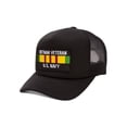 thumbnail image 2 of Military Patch Adjustable Trucker Hats - Vietnam Veteran - US Navy, 2 of 3