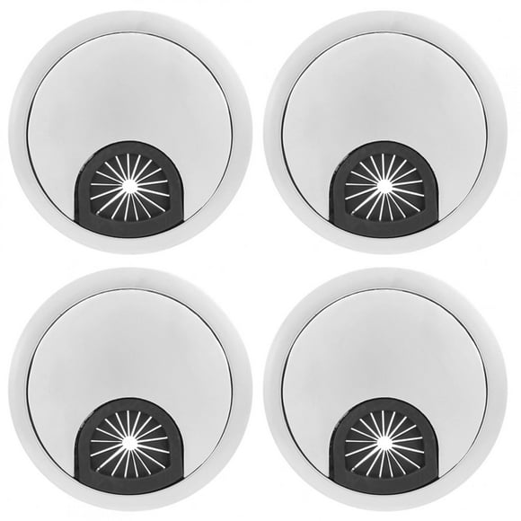 Cable Grommet - 4Pcs/Set Zinc Alloy Computer Desk Grommet Cable Hole Cover Organizer for Home Office