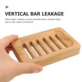 thumbnail image 4 of Drainable Home Bathroom Decoration for Living Soap Holder Tray Rectangle Travel Teak, 4 of 6