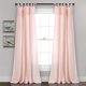 thumbnail image 1 of Lydia Curtains Ruffle Window Panel Set for Living, Dining, Bedroom (Pair) 84" x 40" Blush, 1 of 9