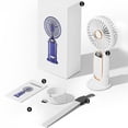 thumbnail image 3 of ¡Campaña con descuento!Ventilador de mano USB portátil plegable de carga pequeño ventilador colgante cuello escritorio pequeño ventilador eléctrico, 3 of 7