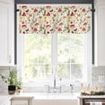thumbnail image 5 of Rustic Mushroom Valances for Windows Leaf Butterfly Botanical Plants Country Rod Pocket Curtain Valance Window Treatment Short Curtains for Kitchen Living Room, 42"x18", 5 of 5