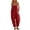 Red, variant on BLTIBY Summer Jumpsuits for Women Cotton Linen Casual Sleeveless Wide Leg Overalls Jumpsuit Trendy Beach Vacation Outfits with Pockets Blue L