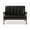 Dark Brown, variant on Baxton Studio Nikko Mid-century Modern Scandinavian Style Dark Brown Faux Leather Wooden 2-Seater Loveseat