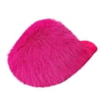 thumbnail image 2 of Womens Fuzzy Slipper Big Faux Fur Soft Fashion Non Slip Comfortable House Shoes Comfy Gift Hot Pink 9-9.5, 2 of 5
