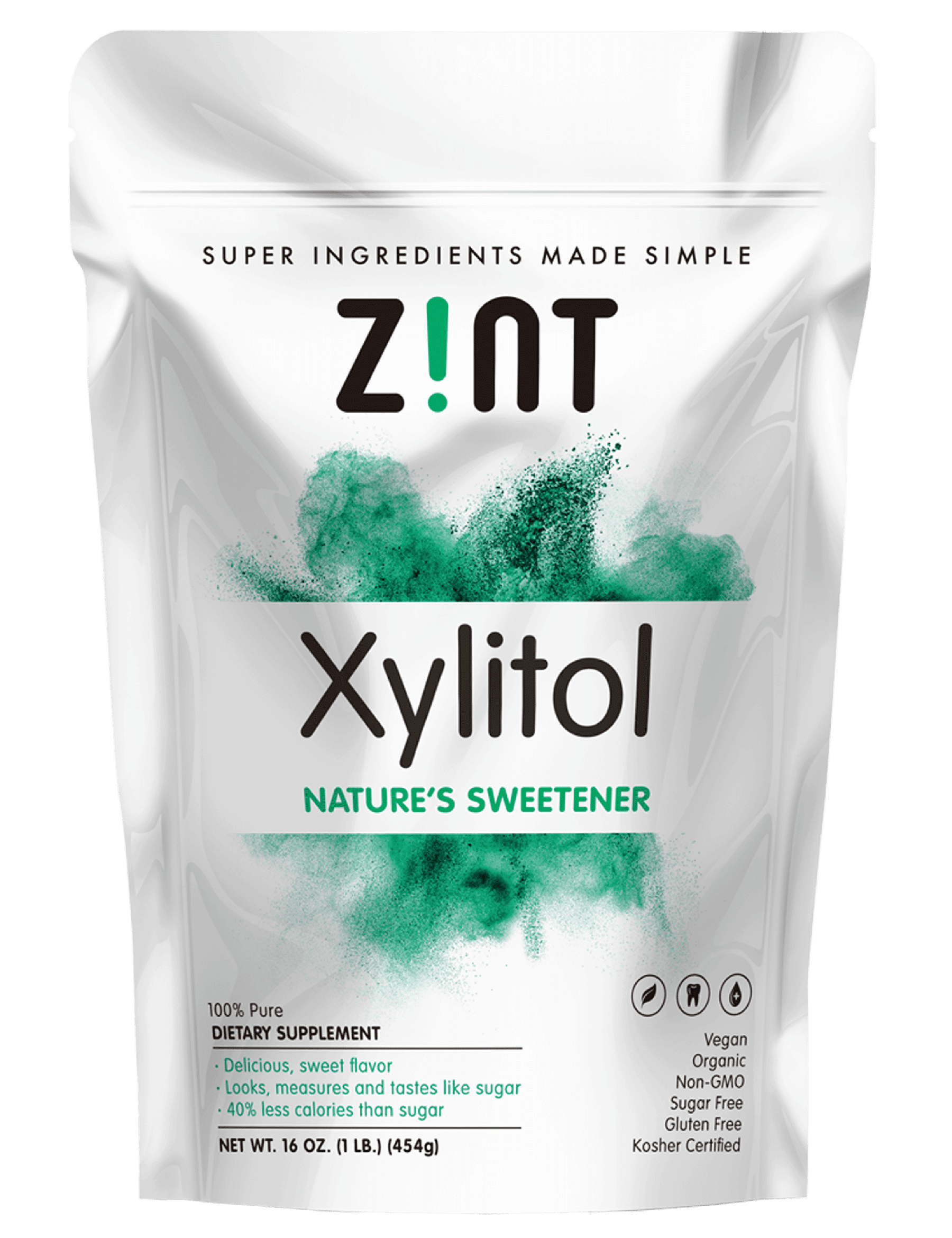 Zint Organic LowCalorie Xylitol Natural Sweetener, 1.0 Lb