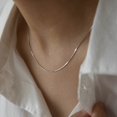 thumbnail image 5 of ievspot 1Pcs Snake Chain Necklace Women Thin Snake Bone Chain Choker Titanium Steel Simple Necklace Jewelry Gift, 5 of 8