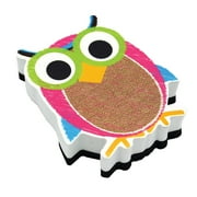 Ashley Productions Burlap Scribble Owl Magnetic Whiteboard Eraser Pack of 1