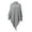 Gray, variant on Turtleneck Poncho Cape Shawl Knitted Sweater Wrap Pullover Top Coat with Fringes Hem for Women
