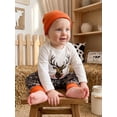 thumbnail image 5 of RUINIXCW Nebworn Baby Boy Girl Deer Hunting Outfit Infant Baby Girl Boy Clothes Deer Printed Long Sleeve Romper Top Camouflage Jogger Pants Hat Set, 5 of 10