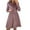 Purple, variant on Utoimkio Women's Cotton Linen Button Down Shirt Dress Casual Loose Long Sleeve V Neck Blouse Tops