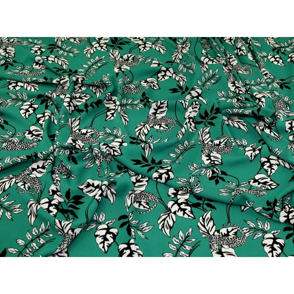Polyester Crepe Fabric Jade Green - per yard