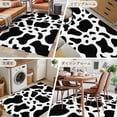 thumbnail image 6 of 4x6Ft Area Rugs Black and White Non-Skid Rubber Backing Large Rectangle Rugs - Living Room Bedroom Home Office, Farmhouse Cow Black White Indoor Floor Mat Carpets Washable Rug, 6 of 9