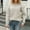 Gray, variant on ​Women's Fine Knit Crew Neck Sweater: Ribbed Trim & Minimalist Design for Autumn/Winter