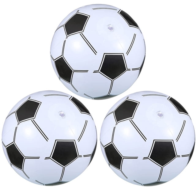 3Pcs Inflatable Football Toys Funny Inflatable Footballs Kids Beach Balls Swimming Inflatable Balls