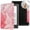 Red Marble, variant on PU Leather + Clear Soft TPU Back Case for Amazon Kindle 11th Generation 2022 / Kindle 6 Inch 2024 E-Reader, with Magnetic Closure Auto-Wake/Sleep Folio Flip Cover, Red Marble