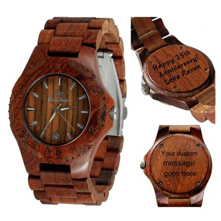 Wooden watch-Wood watch-Wood engraving-Custom engraving- personalized watch -wedding gift-Anniversary gift...