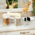 thumbnail image 4 of Yayeee 2 Pack Qtip Holder Bathroom Cotton Swab Canister with Lid Clear Dispenser Set, Orange Retro Flower, 4 of 6