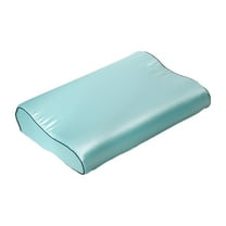 Guanhe Replacement Pillow Case for Contour Pillow, Cloth Pillow Cover for Memory Foam Neck Pillow, Soft Cotton Pillow Protector for Neck Cervical Pillow(Light blue)