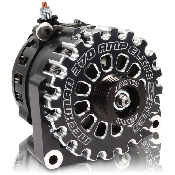 Mechman 370 Amp Black Billet RVC Bypass Alternator 2014  GM Truck 4.3L 4.8L 5.3L 5.7L 6L 6.2L