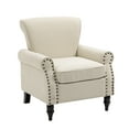 thumbnail image 7 of UIXE Accent Chairs for Living Room Comfy Beige Armchair for Bedroom Upholstered Arm Chair Side Seating for Home Office, 7 of 7