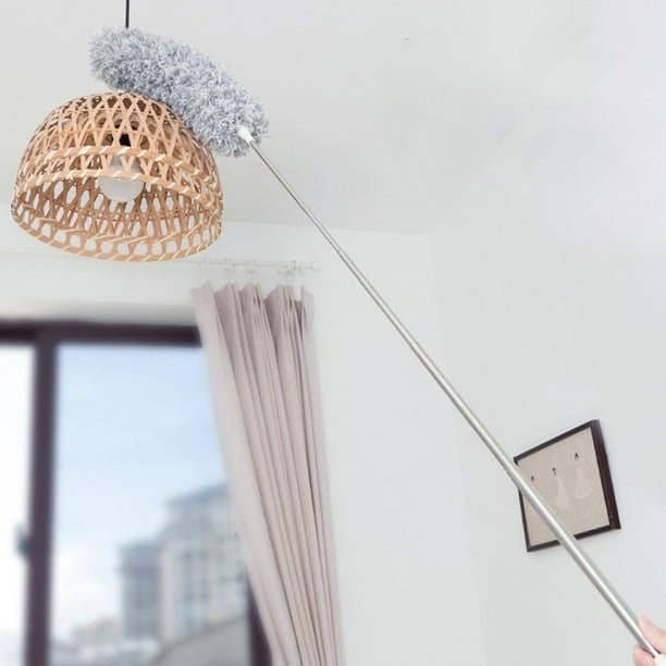 Limpiador de Suciedad Retráctil, Plumero de Microfibra, Paño de Limpieza Flexible de 360°, Mango Largo Extensible, Fácil de Limpiar, Ventilador de Techo, Persianas, Muebles, Rincones y Grietas, Uso D