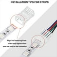 thumbnail image 4 of Conectores de Tira de Luz LED 20 Conectores Adaptadores de LED Impermeables Conectores de Tira de Luz LED Sin Soldadura 10 Mm, 4 of 6