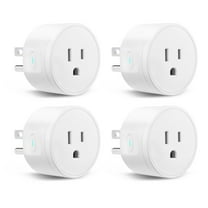 Smart Plug Works WiFi Smart Outlet with Alexa and Home 4-Pack White