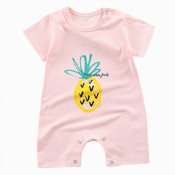 larppty Baby Girl Boy Clothes Summer Outfits Infant Short Sleeve Romper Jumpsuit Cotton Bodysuit for Newborn
